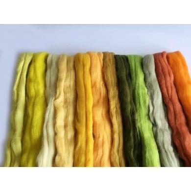 12 oz Yellow Tones Merino Top-Pre-Packaged Wool Sets-Acorns &amp; Twigs-Acorns &amp; Twigs