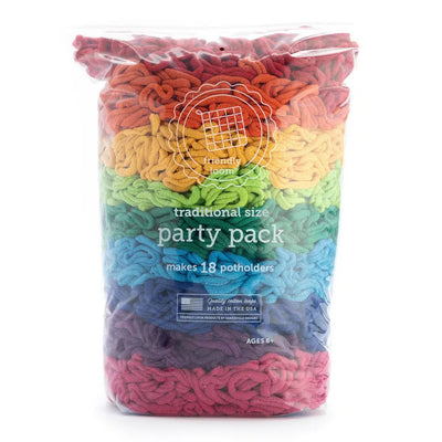 7" Rainbow (Traditional Size) Party Pack Loops by Friendly Loom™ - Makes 18 potholders-Weaving-Friendly Loom-Acorns & Twigs
