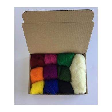 9 Color Wool Batt Intense Color Set-Pre-Packaged Wool Sets-Acorns &amp; Twigs-Acorns &amp; Twigs