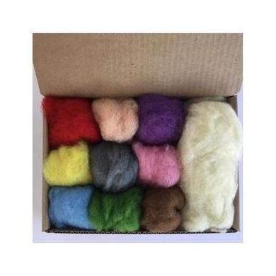 9 Color Wool Batt Mild Color Set-Pre-Packaged Wool Sets-Acorns &amp; Twigs-Acorns &amp; Twigs