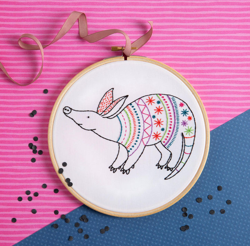 Aardvark Embroidery Kit-Embroidery-Hawthorn Handmade-Acorns & Twigs