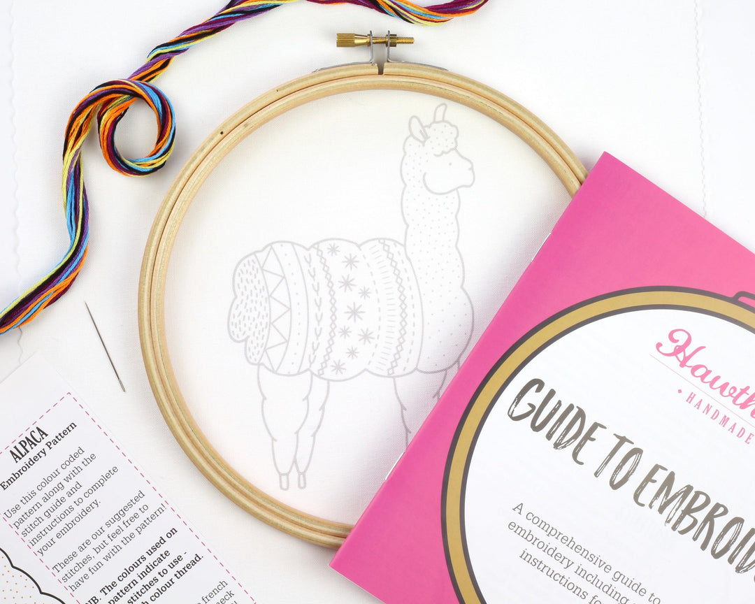 Alpaca Embroidery Kit-Embroidery-Hawthorn Handmade-Acorns &amp; Twigs