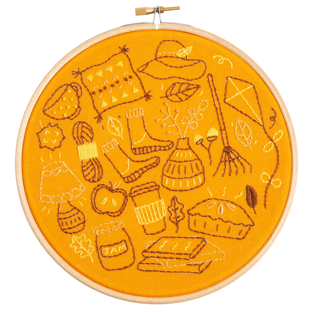 Autumn Doodles Embroidery Kit-Embroidery-Hawthorn Handmade-Acorns &amp; Twigs