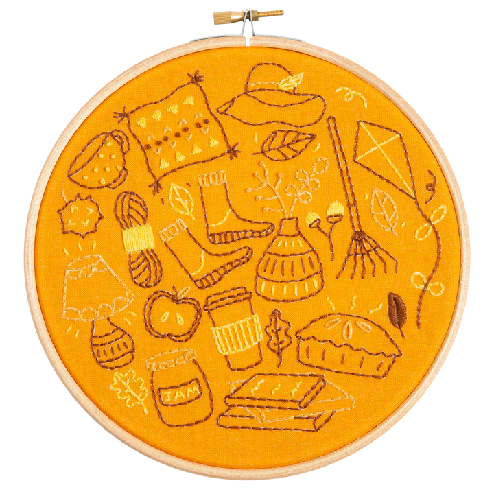 Autumn Doodles Embroidery Kit-Embroidery-Hawthorn Handmade-Acorns &amp; Twigs