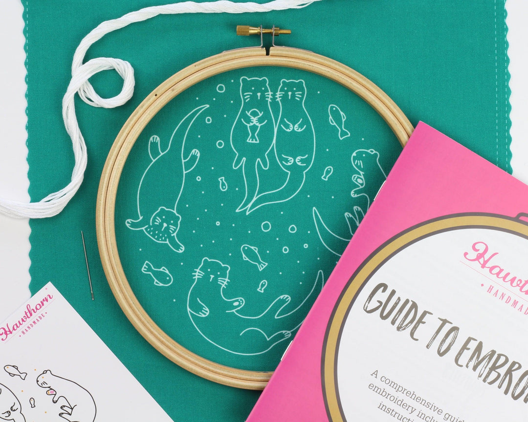 Awesome Otter Embroidery Kit-Embroidery-Hawthorn Handmade-Acorns &amp; Twigs