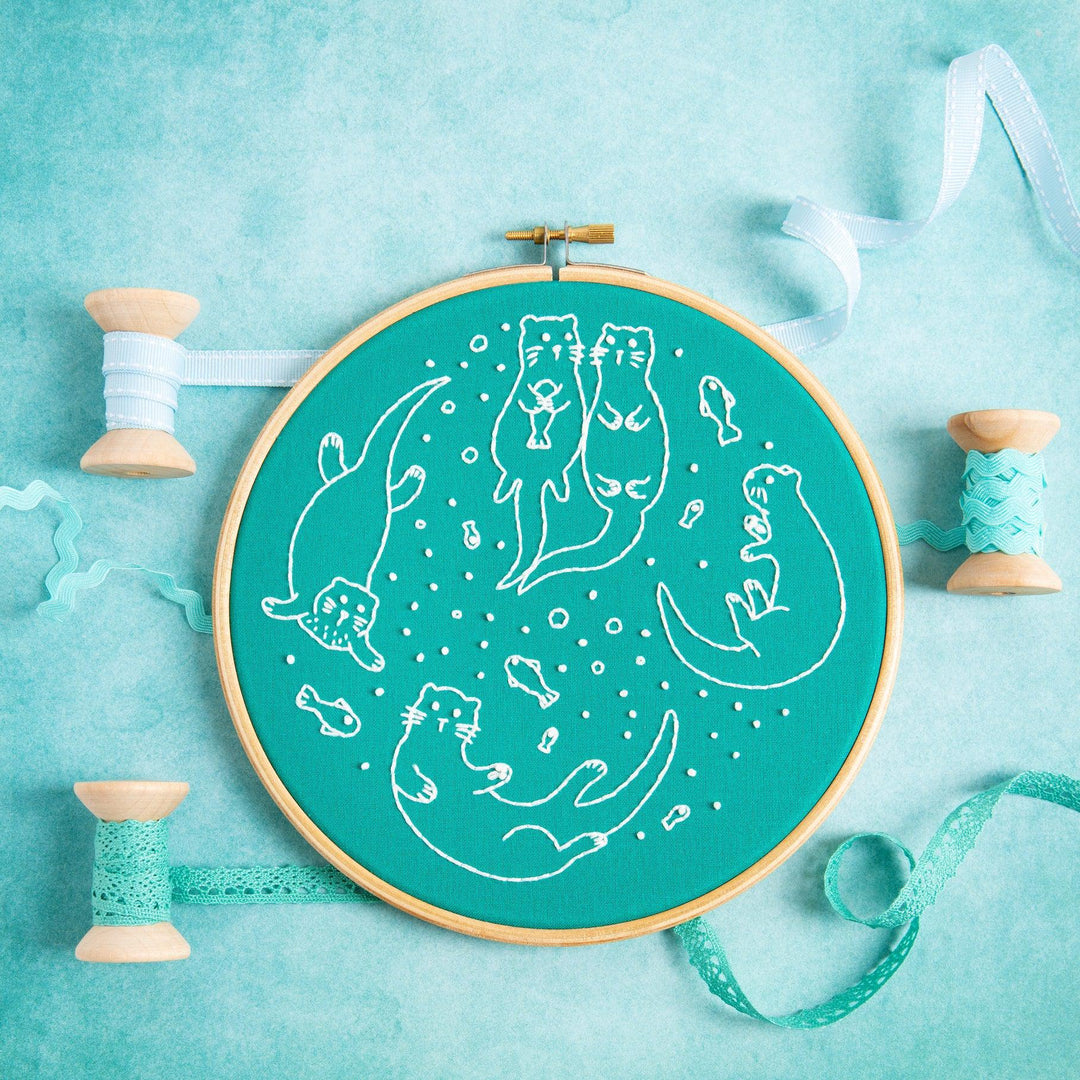 Awesome Otter Embroidery Kit-Embroidery-Hawthorn Handmade-Acorns &amp; Twigs