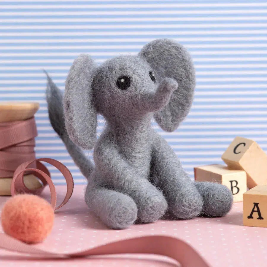 Baby Elephant Mini Needle Felting Kit-Needle Felting-Hawthorn Handmade-Acorns &amp; Twigs