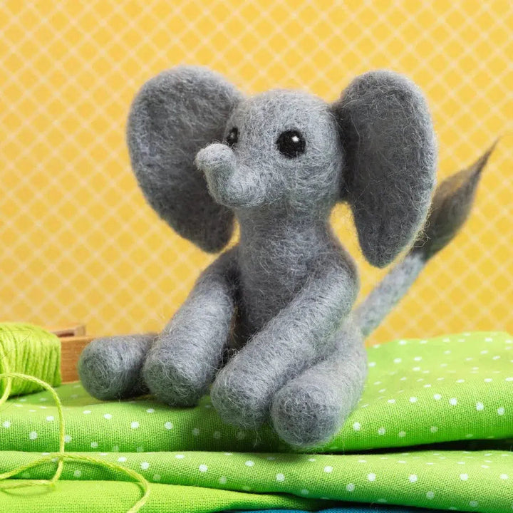 Baby Elephant Mini Needle Felting Kit-Needle Felting-Hawthorn Handmade-Acorns &amp; Twigs