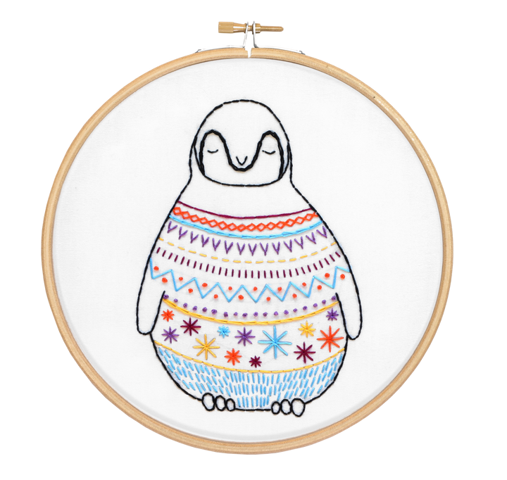 Baby Penguin Embroidery Kit-Embroidery-Hawthorn Handmade-Acorns &amp; Twigs