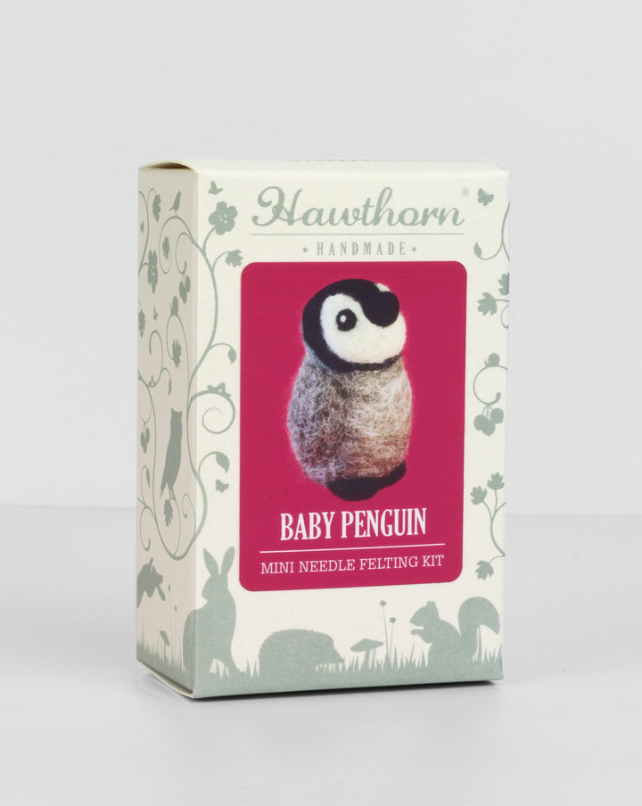 Baby Penguin Mini Felting Kit-Needle Felting-Hawthorn Handmade-Acorns &amp; Twigs