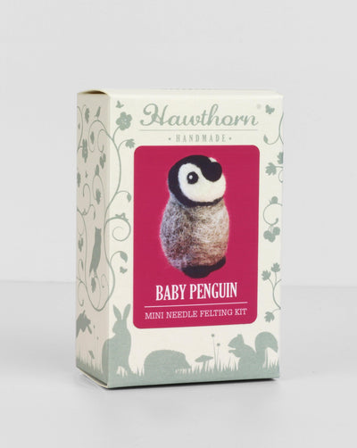 Baby Penguin Mini Felting Kit-Needle Felting-Hawthorn Handmade-Acorns & Twigs