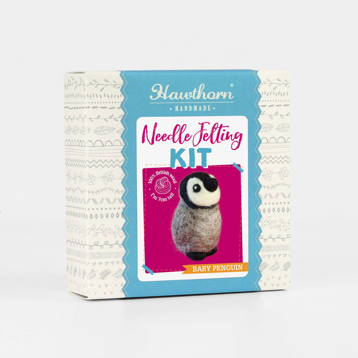 Baby Penguin Mini Felting Kit-Needle Felting-Hawthorn Handmade-Acorns &amp; Twigs
