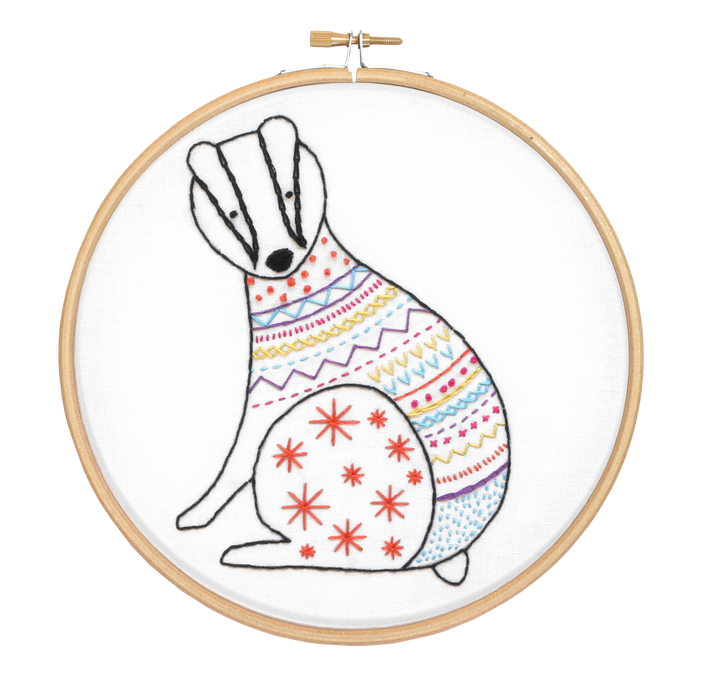 Badger Embroidery Kit-Embroidery-Hawthorn Handmade-Acorns &amp; Twigs