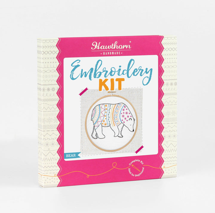 Bear Embroidery Kit-Embroidery-Hawthorn Handmade-Acorns &amp; Twigs
