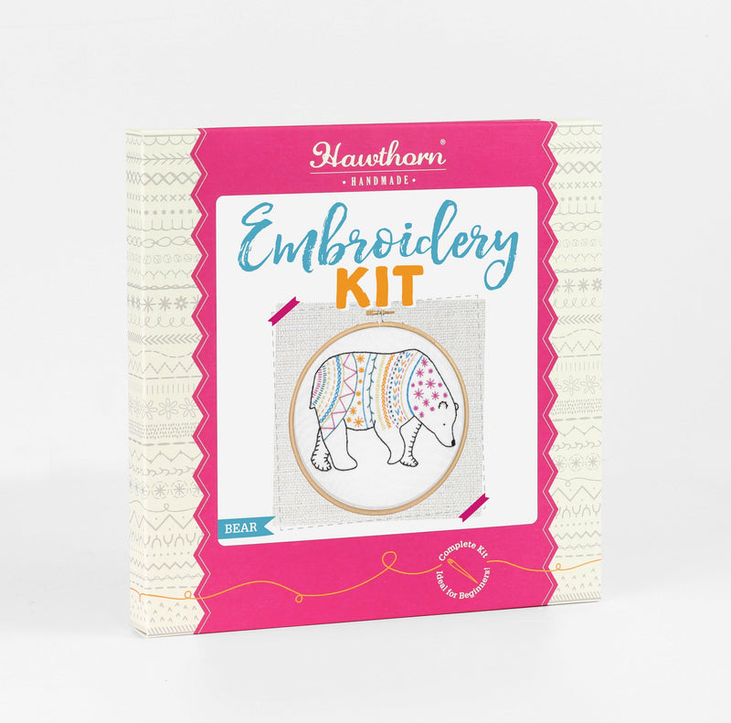 Bear Embroidery Kit-Embroidery-Hawthorn Handmade-Acorns & Twigs