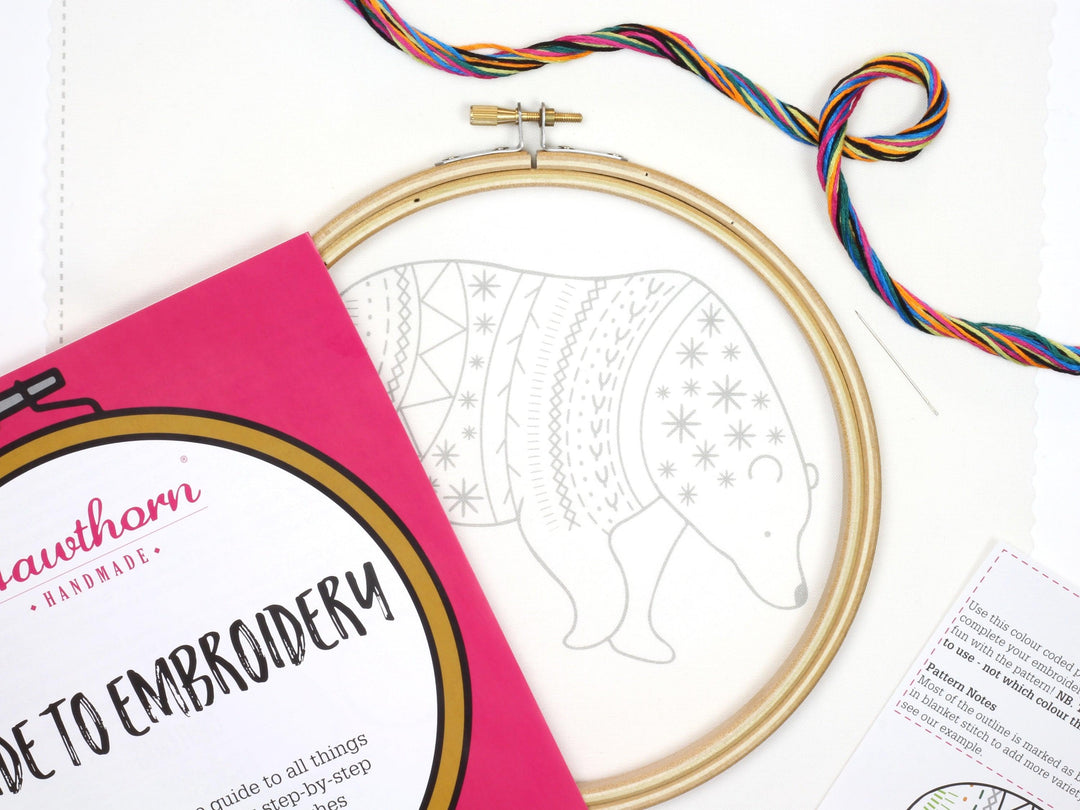 Bear Embroidery Kit-Embroidery-Hawthorn Handmade-Acorns &amp; Twigs