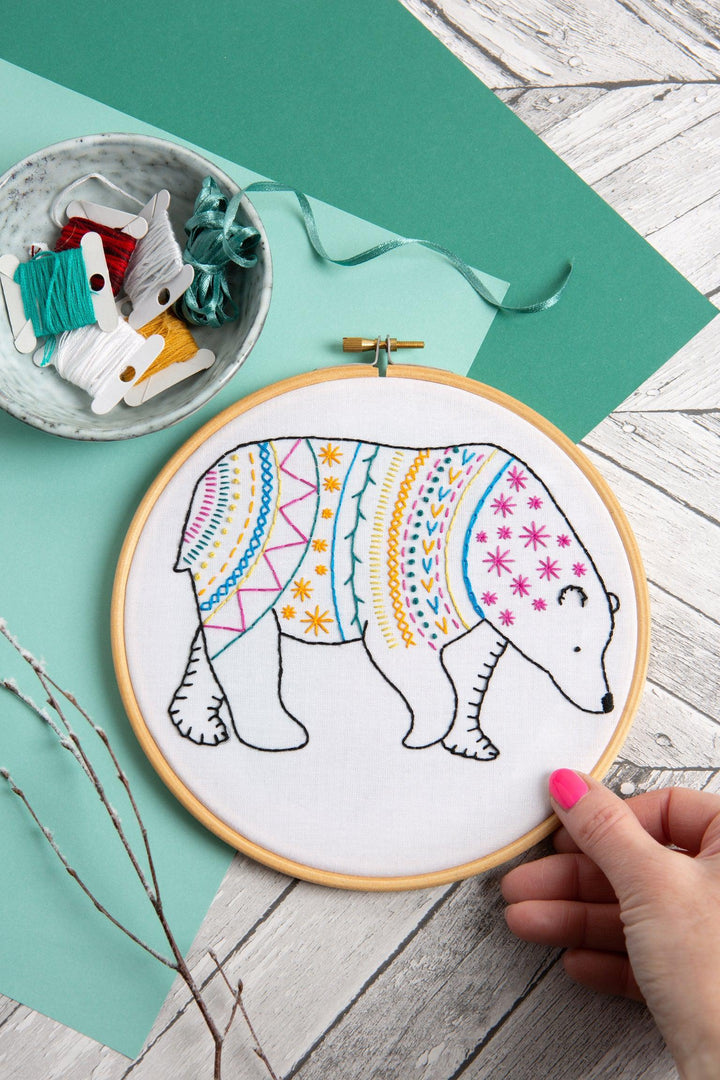Bear Embroidery Kit-Embroidery-Hawthorn Handmade-Acorns &amp; Twigs