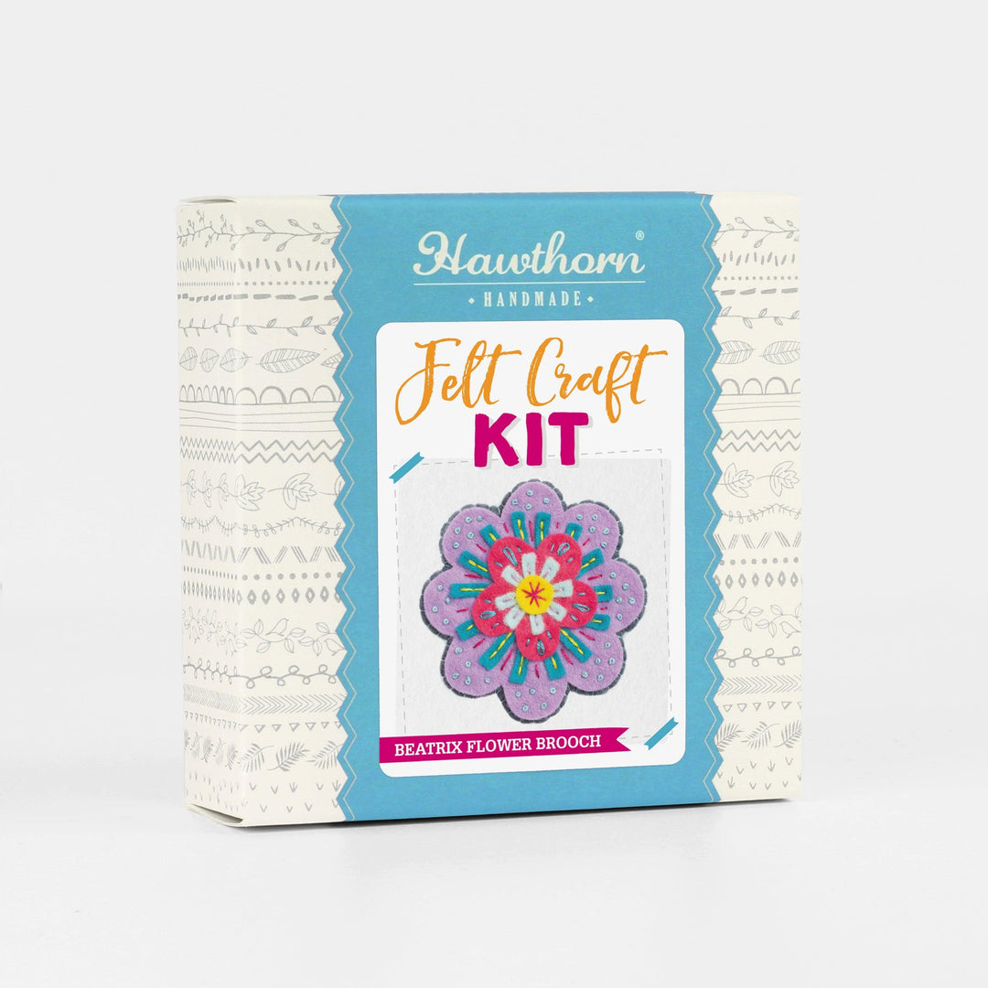 Beatrix Flower Felt Craft Brooch Kit-Felt Craft-Hawthorn Handmade-Acorns &amp; Twigs