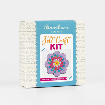 Beatrix Flower Felt Craft Brooch Kit-Felt Craft-Hawthorn Handmade-Acorns & Twigs