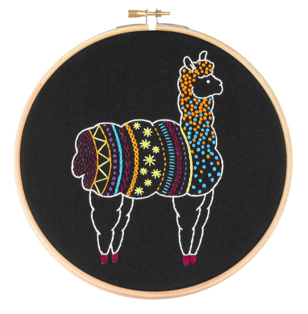 Black Alpaca Embroidery Kit-Embroidery-Hawthorn Handmade-Acorns &amp; Twigs