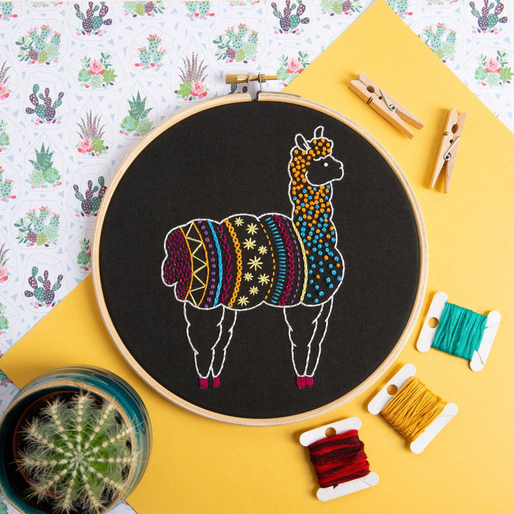 Black Alpaca Embroidery Kit-Embroidery-Hawthorn Handmade-Acorns &amp; Twigs