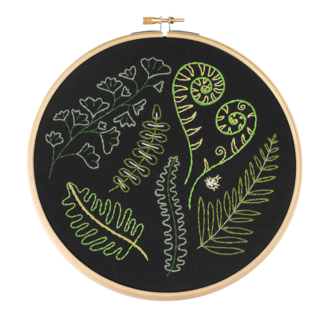 Black Forest Ferns Embroidery Kit-Embroidery-Hawthorn Handmade-Acorns &amp; Twigs
