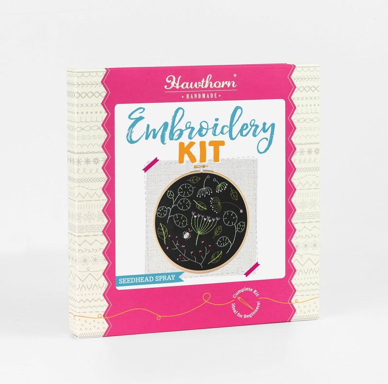 Black Seedhead Spray Embroidery Kit – Acorns & Twigs