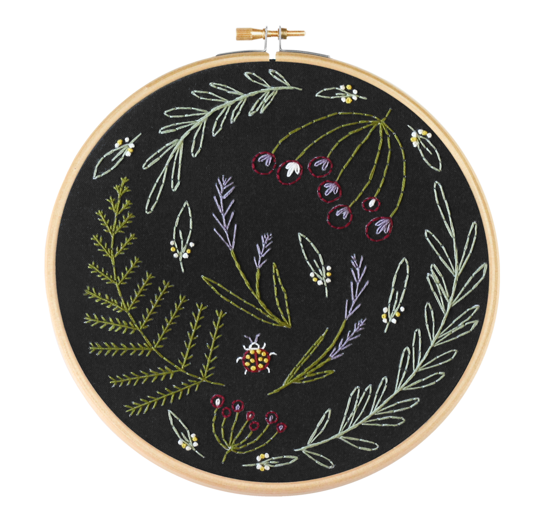 Black Wildwood Embroidery Kit-Embroidery-Hawthorn Handmade-Acorns &amp; Twigs