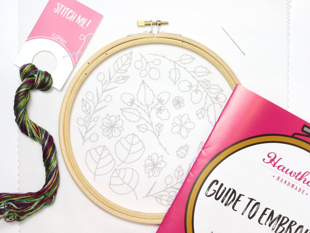 Blackthorn Bramble Embroidery Kit-Embroidery-Hawthorn Handmade-Acorns &amp; Twigs