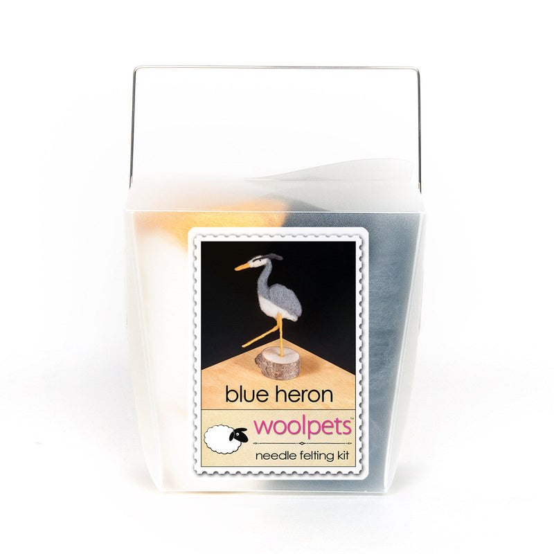 Blue Heron Needle Felting Kit - Intermediate-Needle Felting-WoolPets-Acorns & Twigs