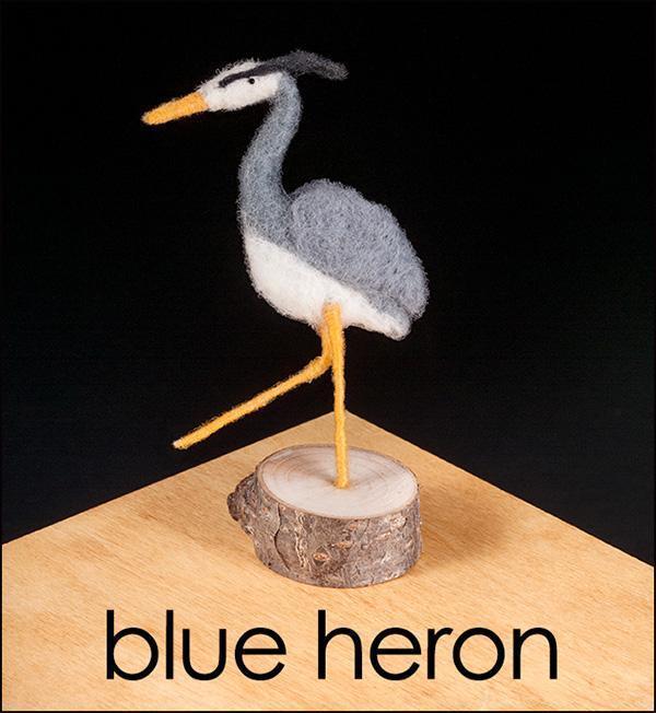 Blue Heron Needle Felting Kit - Intermediate-Needle Felting-WoolPets-Acorns &amp; Twigs