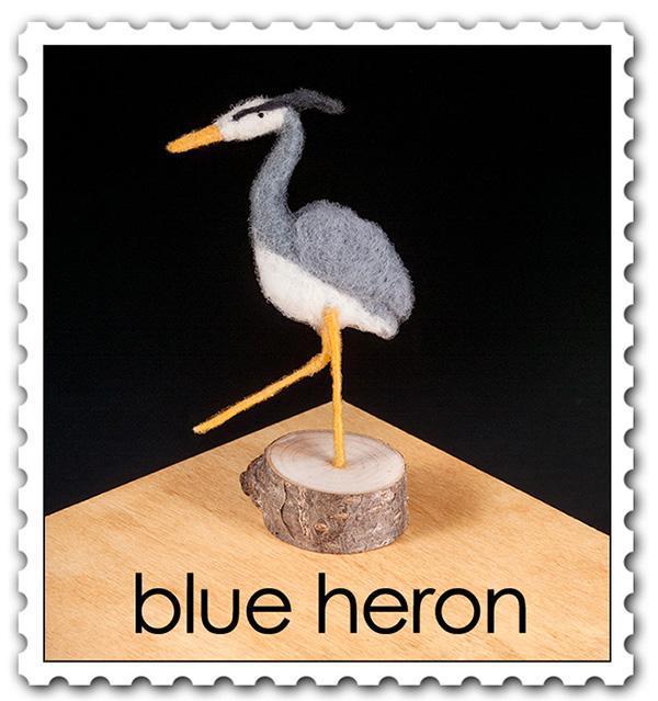 Blue Heron Needle Felting Kit - Intermediate-Needle Felting-WoolPets-Acorns &amp; Twigs