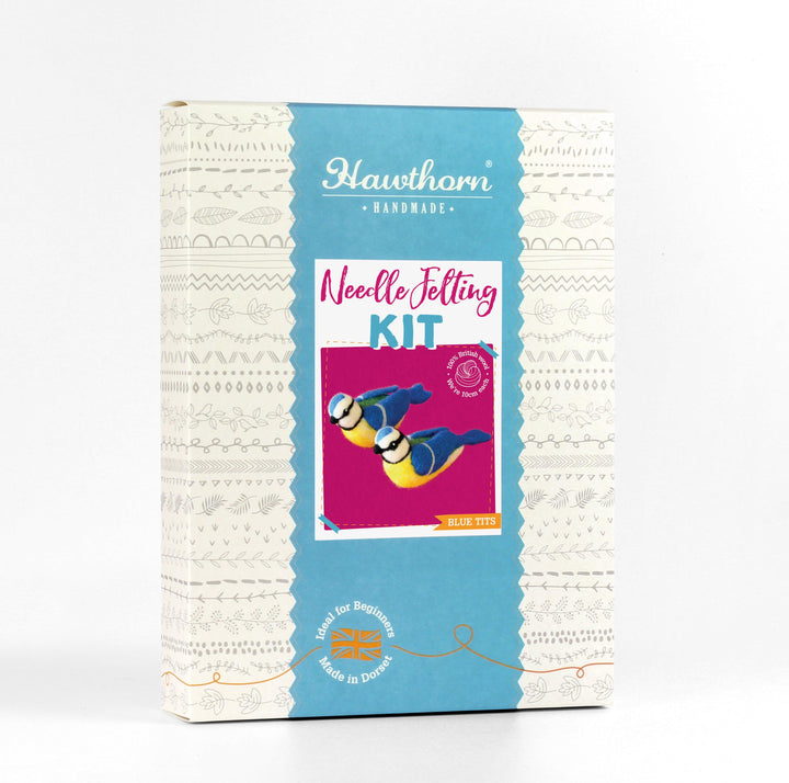 Blue Tits Needle Felting Kit-Needle Felting-Hawthorn Handmade-Acorns &amp; Twigs