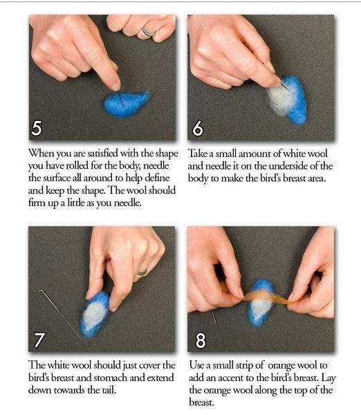 Bluebird Needle Felting Kit - Starter Kit-Needle Felting-WoolPets-Acorns &amp; Twigs