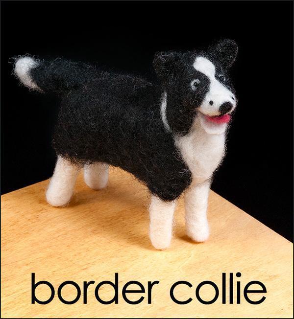 Border Collie Needle Felting Kit - Intermediate-Needle Felting-WoolPets-Acorns &amp; Twigs