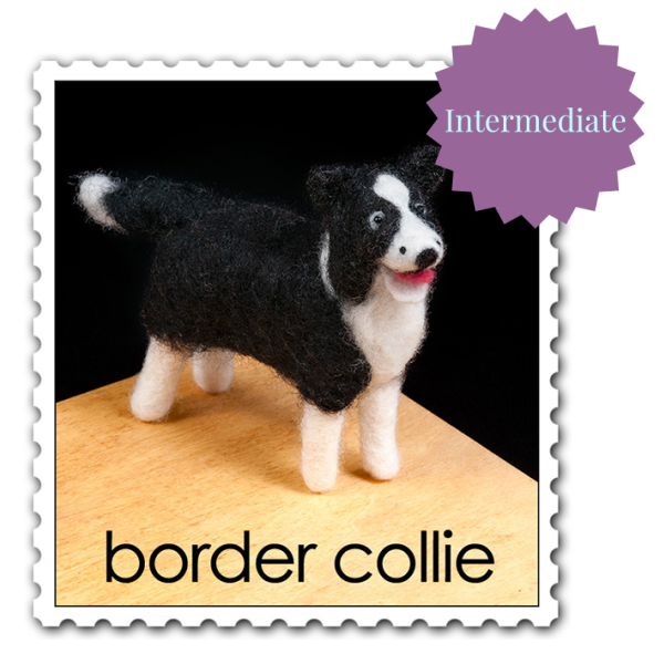 Border Collie Needle Felting Kit - Intermediate-Needle Felting-WoolPets-Acorns &amp; Twigs