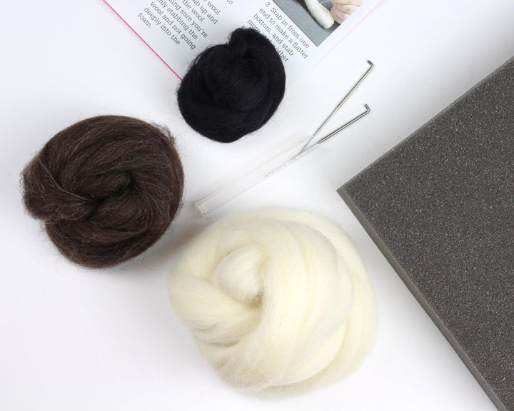 Border Collie Needle Felting Kit-Needle Felting-Hawthorn Handmade-Acorns &amp; Twigs