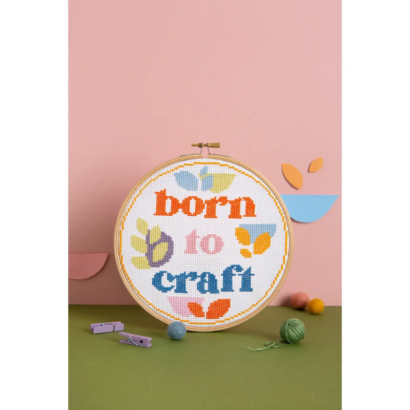 Born To Craft Cross Stitch Kraft-Cross Stitch-Hawthorn Handmade-Acorns & Twigs