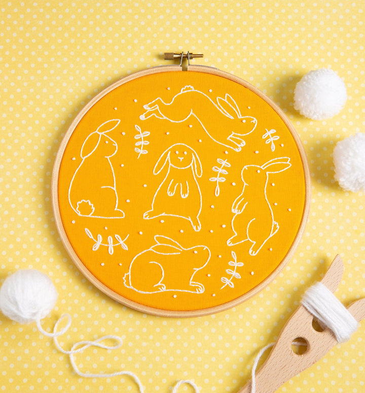 Bouncing Bunnies Embroidery Kit-Embroidery-Hawthorn Handmade-Acorns &amp; Twigs