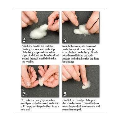 Bunny Needle Felting Kit - EASY-Needle Felting-WoolPets-Acorns &amp; Twigs