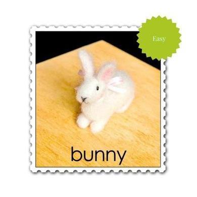 Bunny Needle Felting Kit - EASY-Needle Felting-WoolPets-Acorns &amp; Twigs