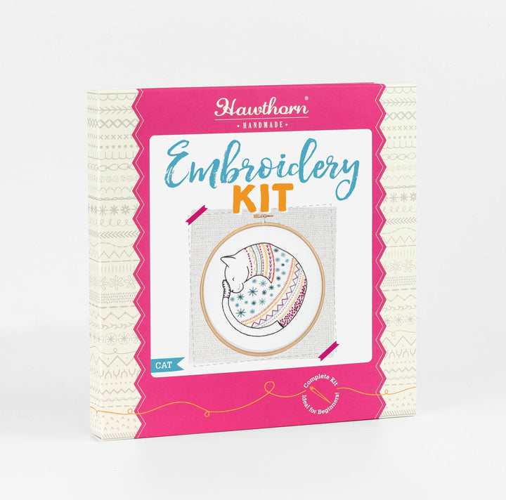 Cat Embroidery Kit-Embroidery-Hawthorn Handmade-Acorns &amp; Twigs