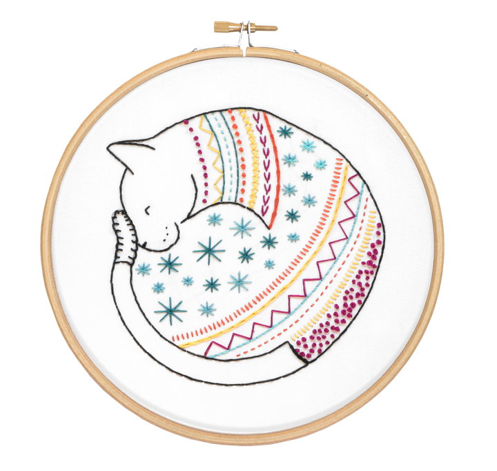 Cat Embroidery Kit-Embroidery-Hawthorn Handmade-Acorns &amp; Twigs