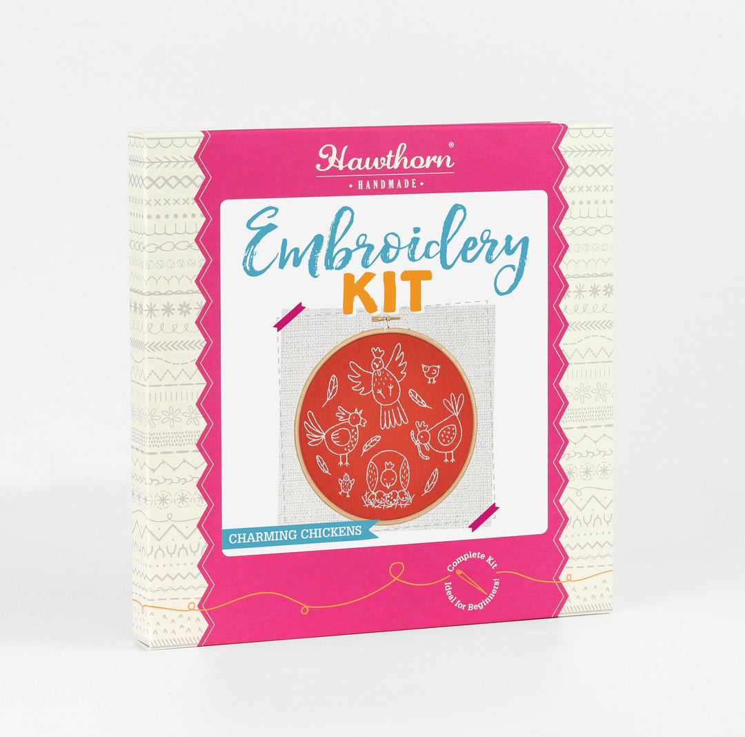 Charming Chickens Embroidery Kit-Embroidery-Hawthorn Handmade-Acorns &amp; Twigs