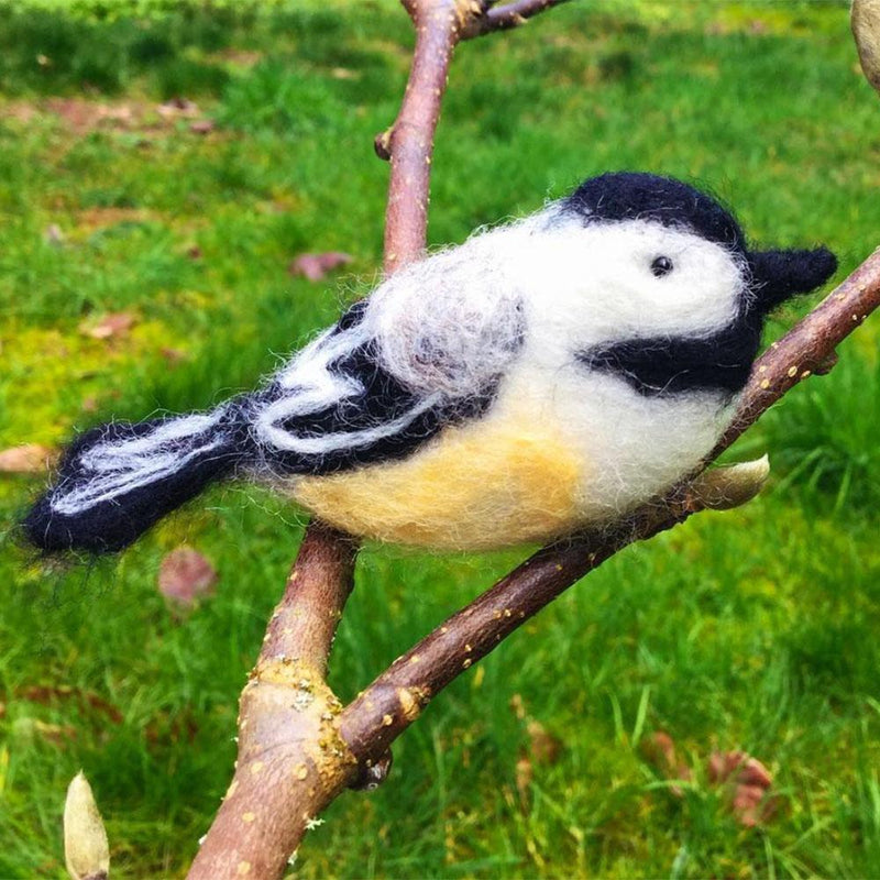 Chickadee Needle Felting Kit - Intermediate-Needle Felting-WoolPets-Acorns & Twigs