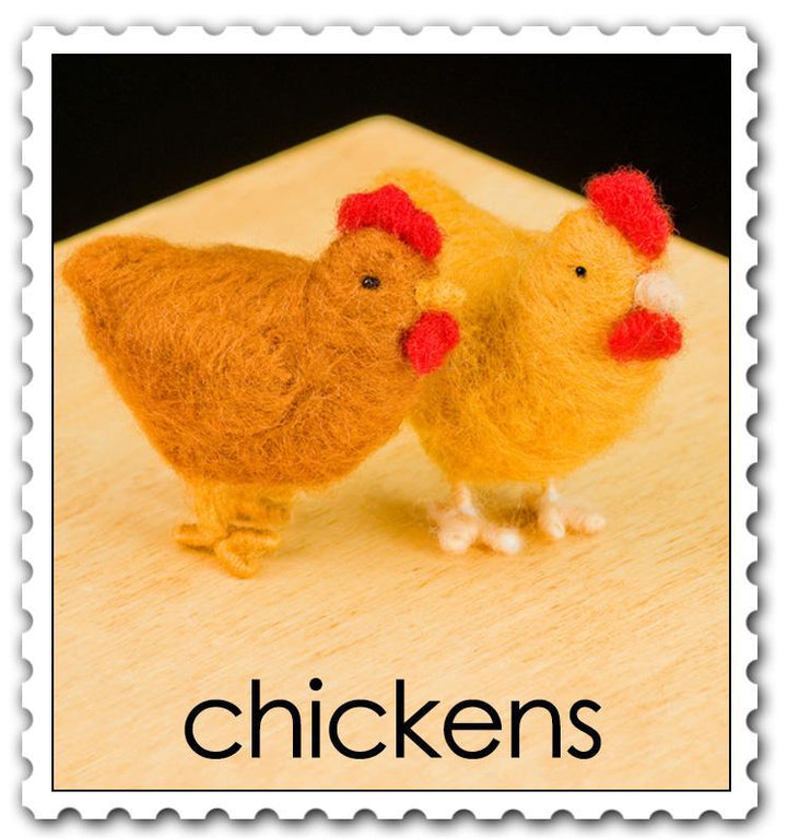 Chickens Needle Felting Kit - Intermediate-Needle Felting-WoolPets-Acorns &amp; Twigs
