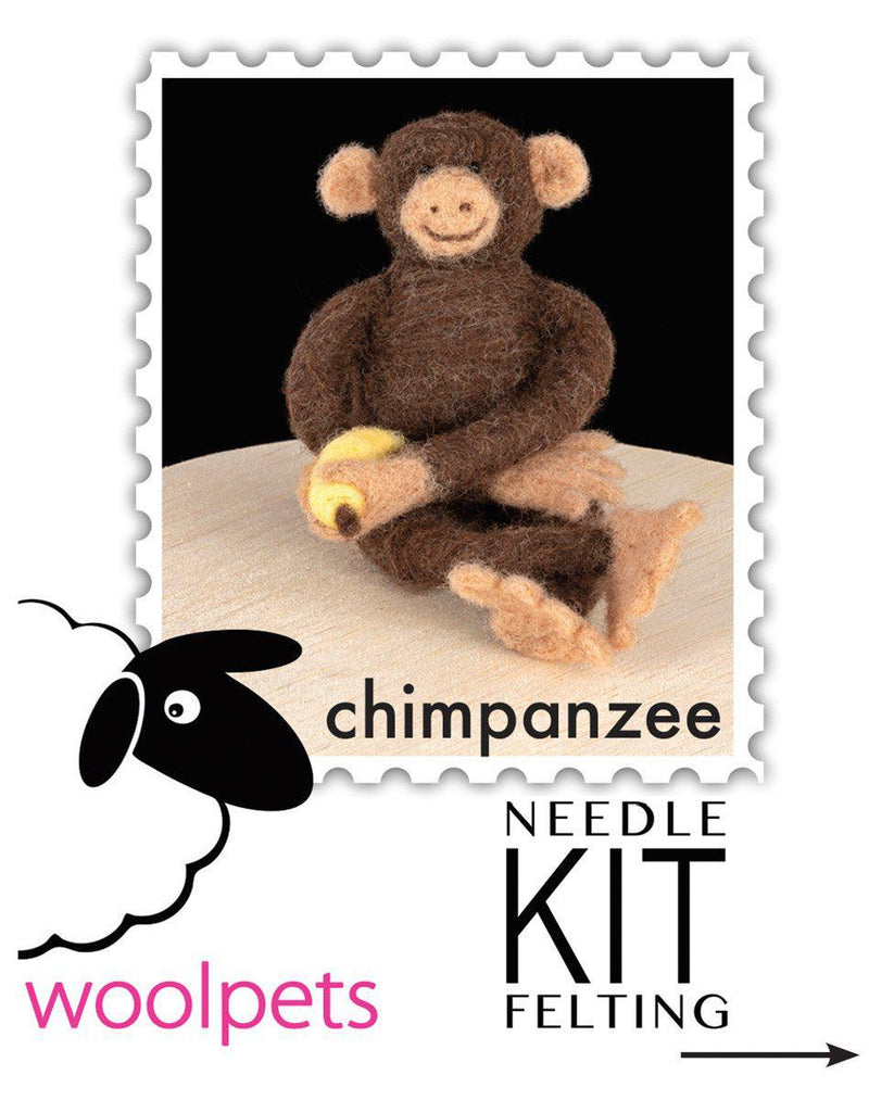 Chimpanzee Needle Felting Kit - Intermediate-Needle Felting-WoolPets-Acorns & Twigs