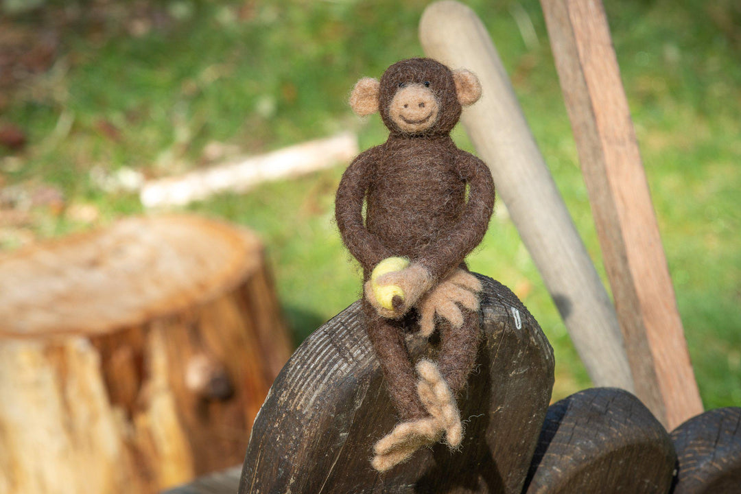 Chimpanzee Needle Felting Kit - Intermediate-Needle Felting-WoolPets-Acorns &amp; Twigs