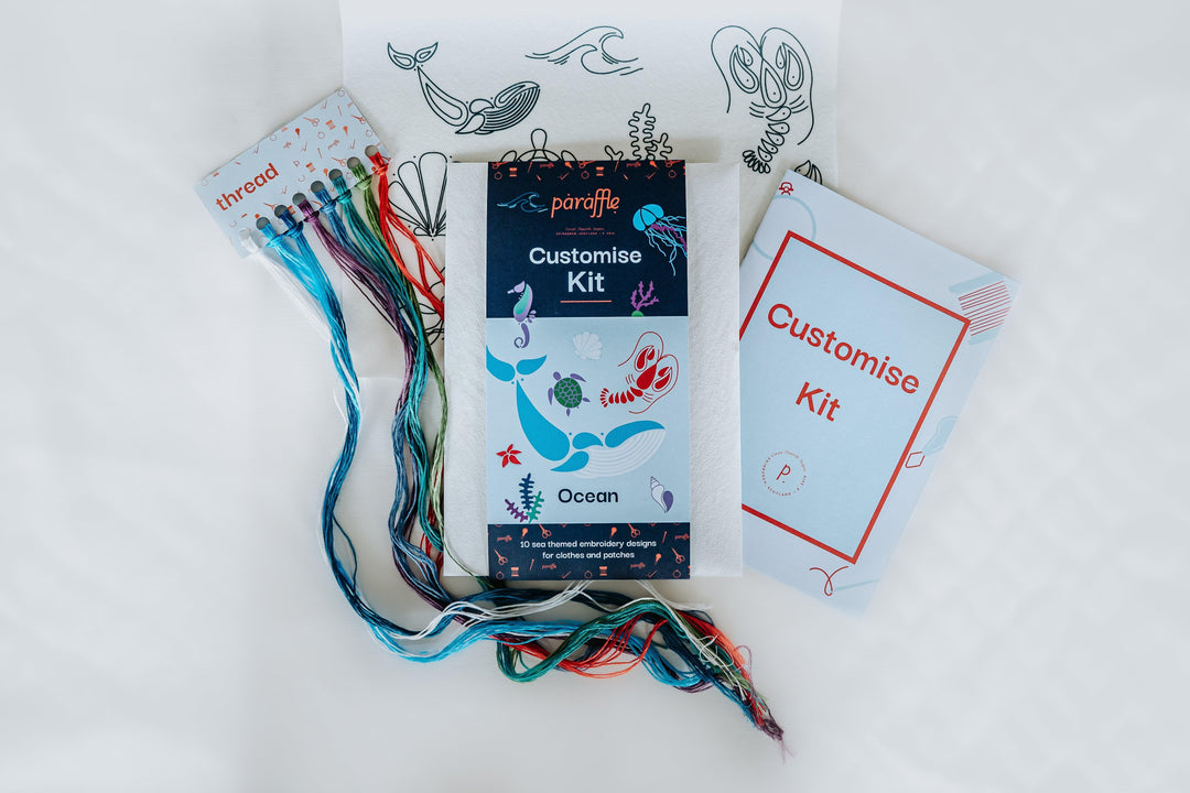 Customize Kit - Ocean-Embroidery-Paraffle-Acorns &amp; Twigs
