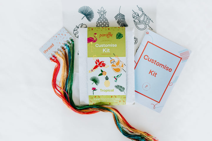 Customize Kit - Tropical-Embroidery-Paraffle-Acorns &amp; Twigs